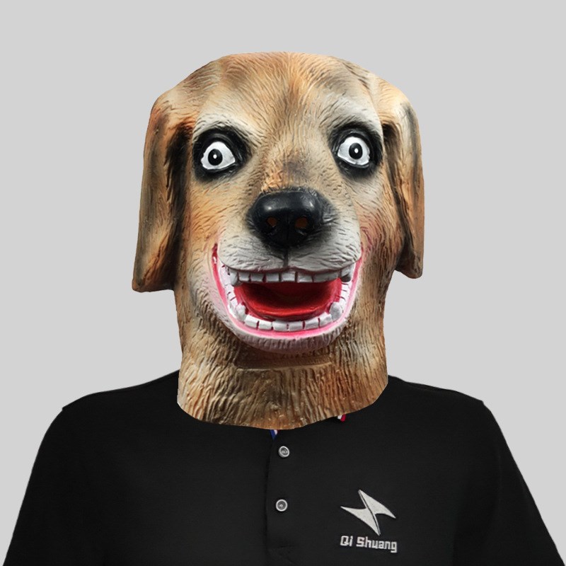 搞笑动物系列一头l套面具化妆舞会可爱乳胶头饰万圣节派对表演道