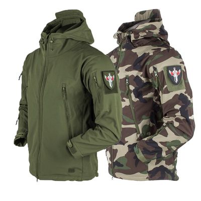 推荐Men Army Shark Skin Soft Shell Clothes Tactical Windproo