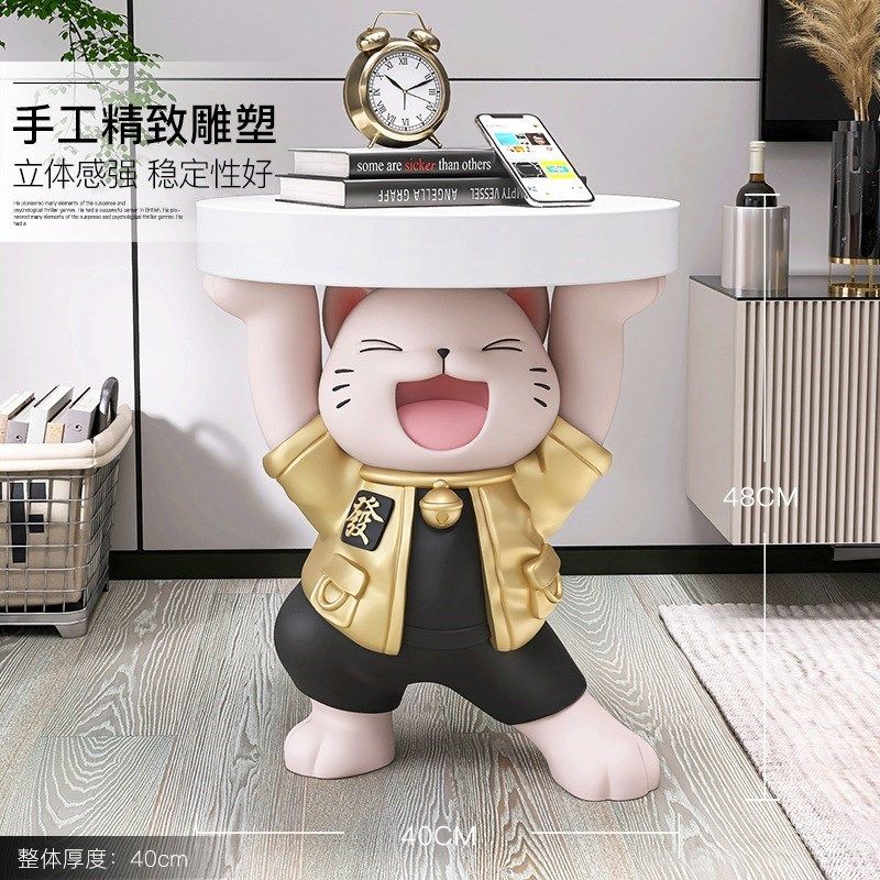 【音箱】创意招财猫落地摆件客厅家居饰品沙发旁托盘茶边几床头柜,家居饰品,落地摆件,淘宝优惠券,粉丝福利购,淘宝优惠卷