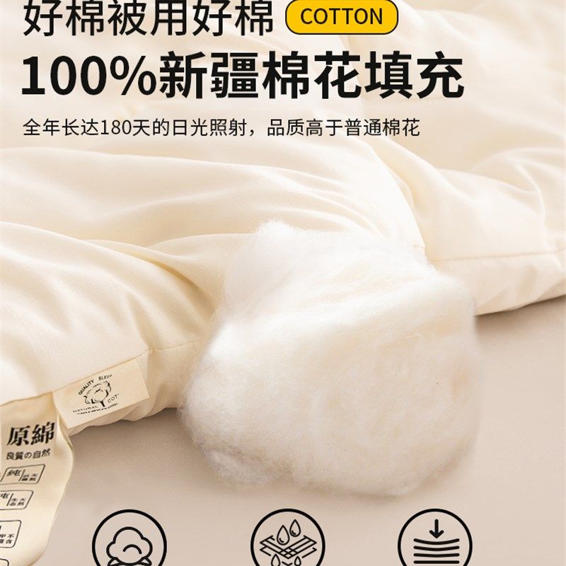 新疆花被子全棉絮被芯一级加厚保暖冬被学生宿舍单人春秋被子,床上用品,棉花被,淘宝优惠券,粉丝福利购,淘宝优惠卷