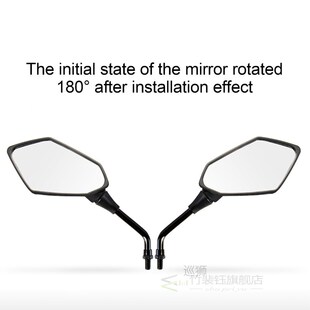 1 Pair Universial 8mm 10mm Motorcycle Mirror Scooter E-Bike