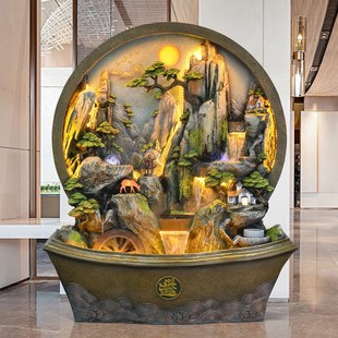 落地假山喷泉流水摆件水幕墙客厅玄关屏风景观阳台办公室招财装饰