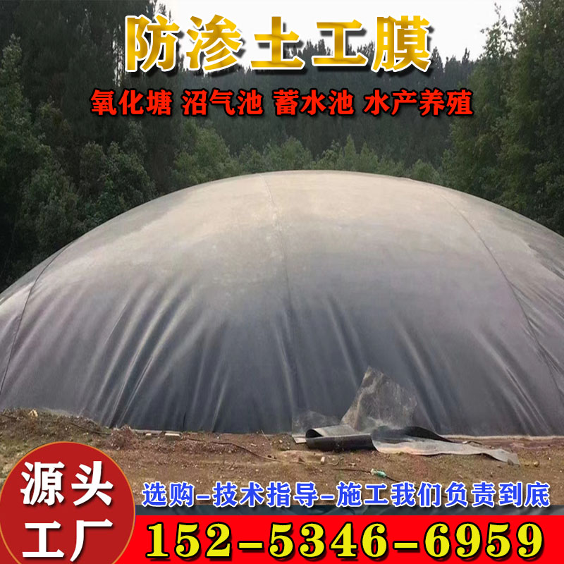 速发土工膜防渗膜鱼塘加厚防水布hdpe沼气池黑膜蓄水池两布一膜