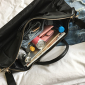 时尚 帆布印花旅行包女短途行李包男手提单肩大容量包休闲健身包