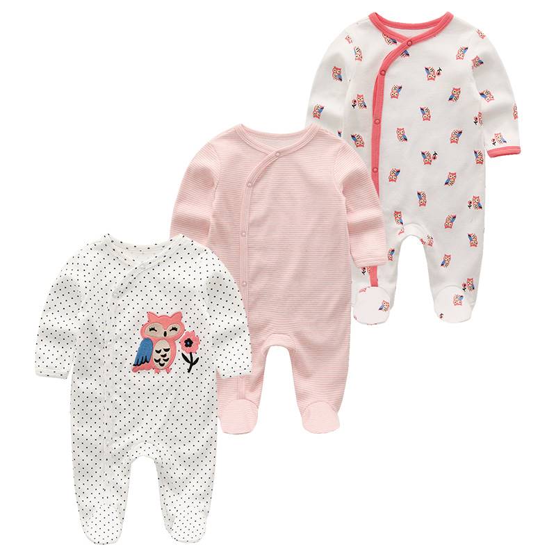 新品0-12Months Baby Rompers Newborn Girls&Boys 100%Cotton Cl