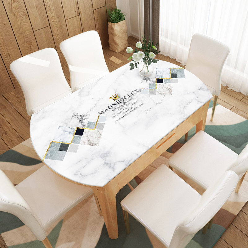 仿大理石纹餐桌垫欧式椭圆软pvc玻璃桌布防水防油免洗塑料餐桌布,居家布艺,桌布,淘宝优惠券,粉丝福利购,淘宝优惠卷