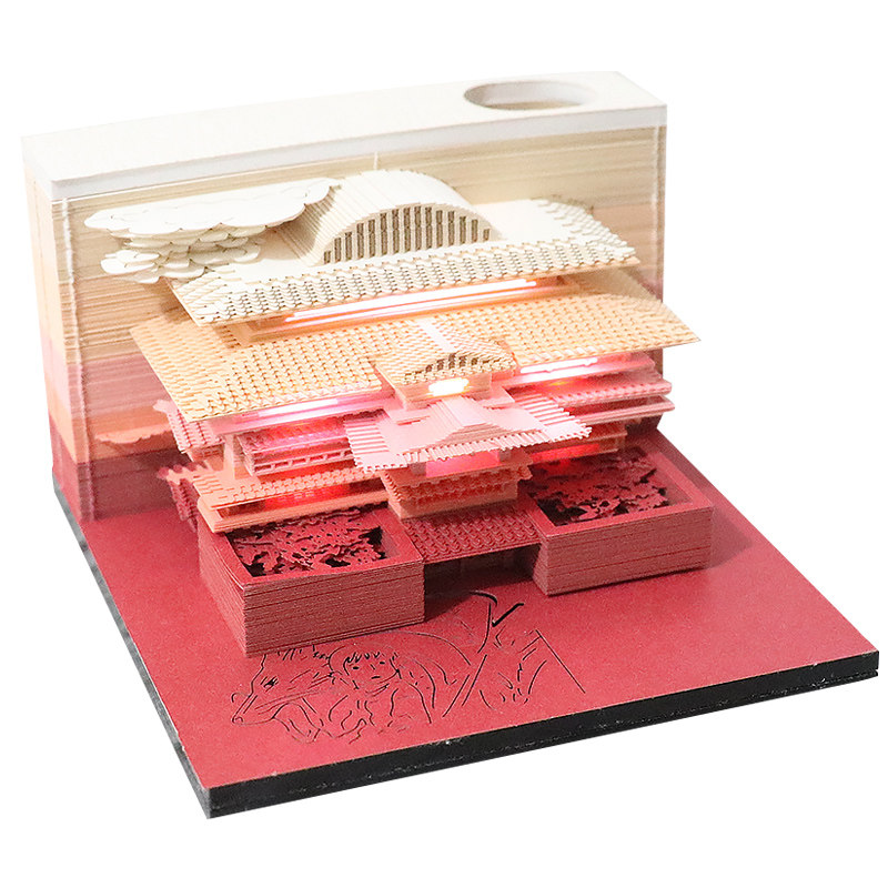 立体便利贴宫崎骏千与千寻s3d建筑模型ins 情人节礼品创意便签纸