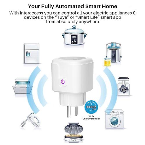 Smart  WiFi Socket E 16A Power Monitor Timing Function Tuya