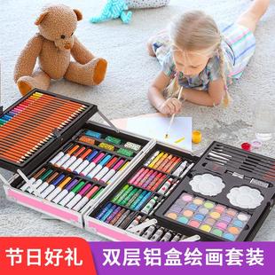 速发画画工具套装 儿童画笔水彩笔小学生幼儿园美术礼盒生日儿童节