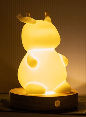 蔡小白萌龙小夜灯白瓷灯女生儿童卧室氛围睡眠床头创意台灯伴手礼
