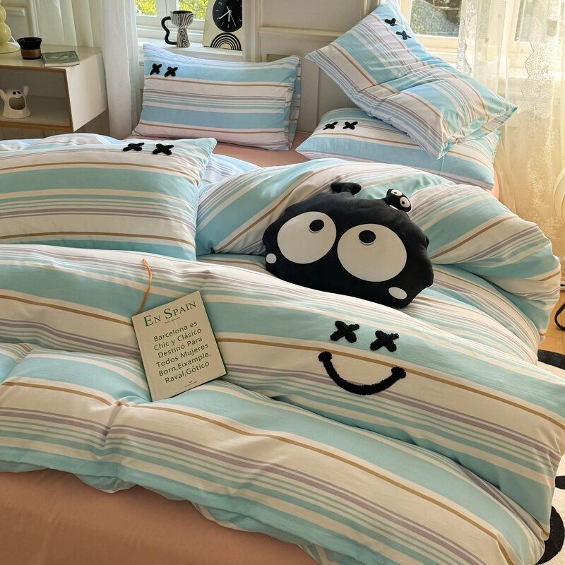 超柔毛巾绣云朵棉四件套2024新款卡通床单被套床上用品非全棉,床上用品,床品套件/四件套/多件套,淘宝优惠券,粉丝福利购,淘宝优惠卷