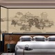 3d新中式 山水壁画主卧床头装 修壁纸大气复古背景墙布X卧室国风壁