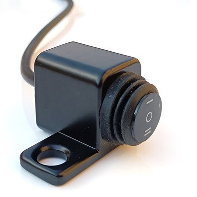 电动车大灯车电开关铝合远改装摩托断射灯后视反光镜孔金近光开关