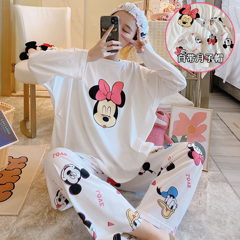 月子服夏薄款产后纯棉哺乳s衣大码透气吸汗出院服3月份4喂奶孕妇