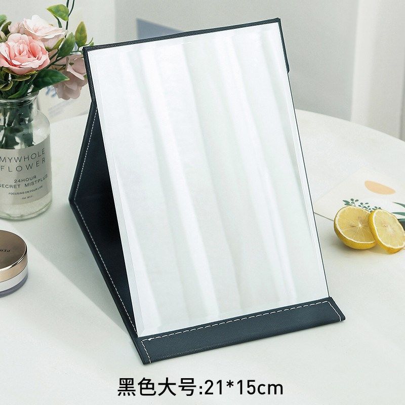 镜子化妆镜折叠台式便携随身高清学生宿舍公主女大小号桌面梳新款