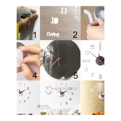 Modern Large Wall Clock 3d Mirror er nique Big Number Watch