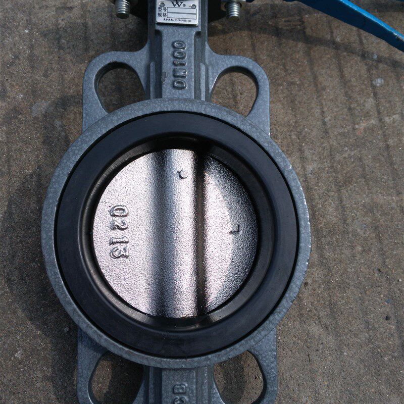 d71x-16球铁手柄碟阀dn50 65 80  100 150对夹式铸铁手动开关蝶阀