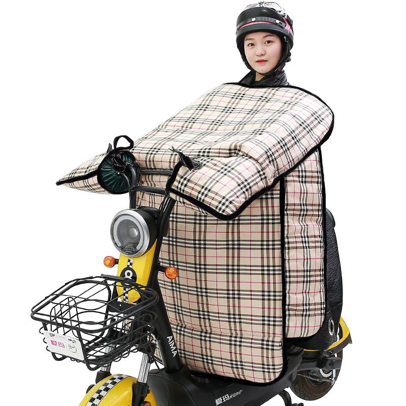 电动车挡风被冬季加绒加厚加大摩托电瓶自行车保暖防寒防雨挡风罩