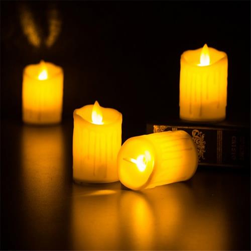 速发Electronic Flameless LED Candle Lamp Swing Flame Amber L 家居饰品 烛台 原图主图