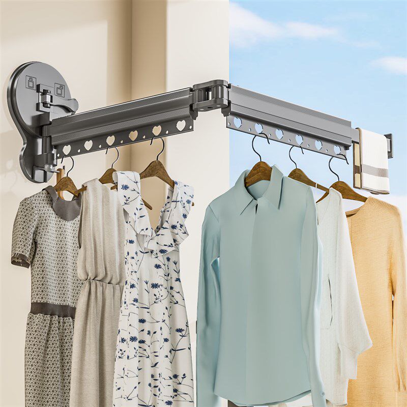 阳台隐形收c缩吸盘折叠伸缩晾衣架室内免打孔架室内外旅行晾衣神,家装主材,隐形晾衣架,淘宝优惠券,粉丝福利购,淘宝优惠卷