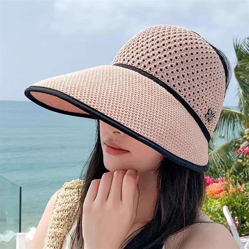 小众高货夏天中老年人帽子女士妈妈遮阳帽遮脸防晒透气薄款大檐空