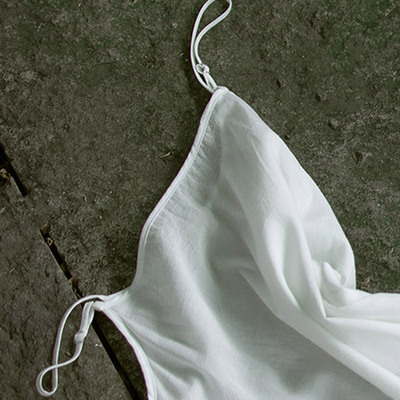 夏季打底吊带裙宽松内搭衬裙女大码百搭纯棉中长款背心白色连衣裙