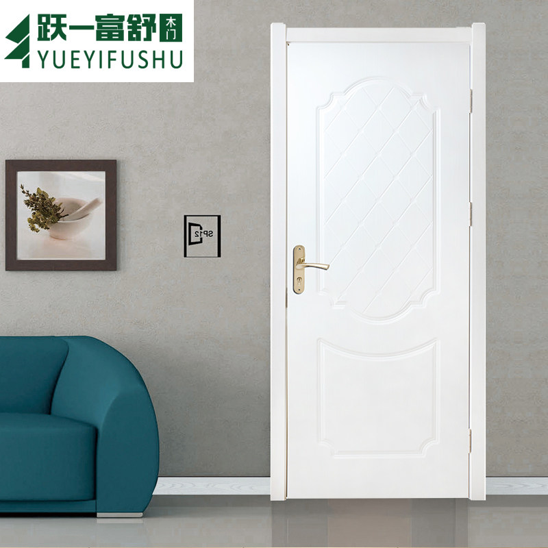 跃一富舒木业白色简约免s漆门室内门实木复合门沈阳厂家全屋定制