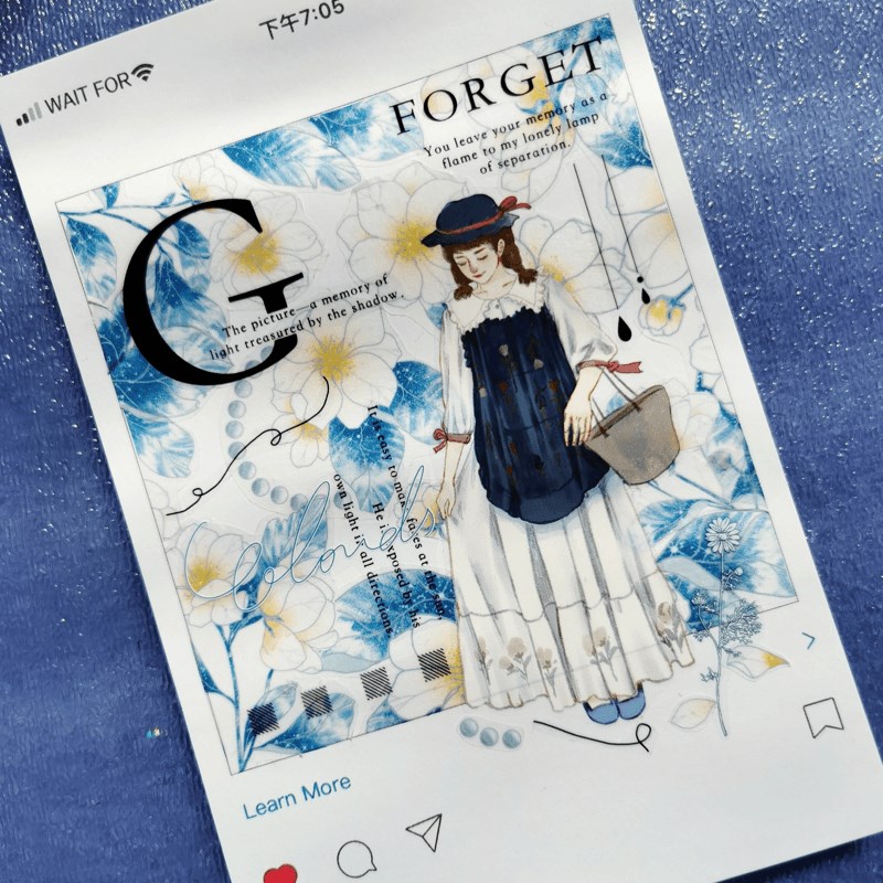 [分装胶带]人间烟火社团手帐无尽列车花与少年木棉花艺术文字白梨