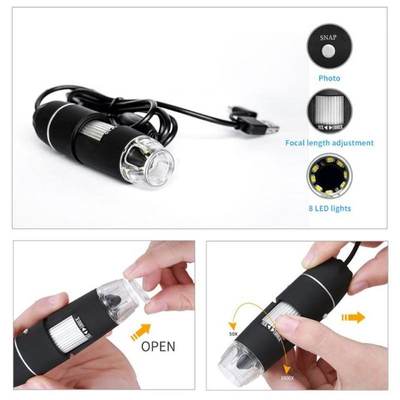 推荐2MP 1080p 3 in 1 USB Type-C Micro-USB 1000X Microscope M