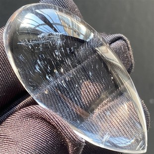 天然水晶银发晶吊坠裸石男女款水晶挂坠饰品 一物一图