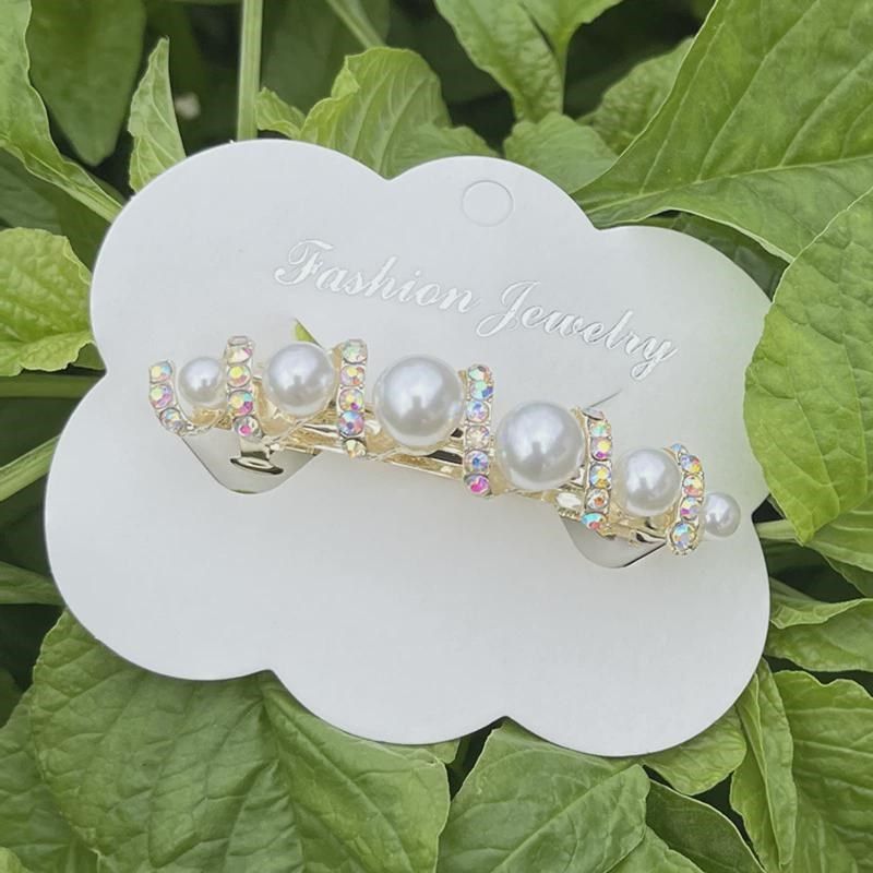 新款缠绕珍珠水钻发夹网红优雅后脑勺夹子头饰韩版设计时尚弹簧发,饰品/流行首饰/时尚饰品新,发饰,淘宝优惠券,粉丝福利购,淘宝优惠卷