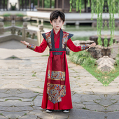 明制高级国风帅气国学唐装 汉服男童2025新款 春秋男生侠客儿童古装