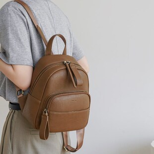 双肩包百搭女士时尚洋气网红气质简约手提斜挎包外出多功能小背包