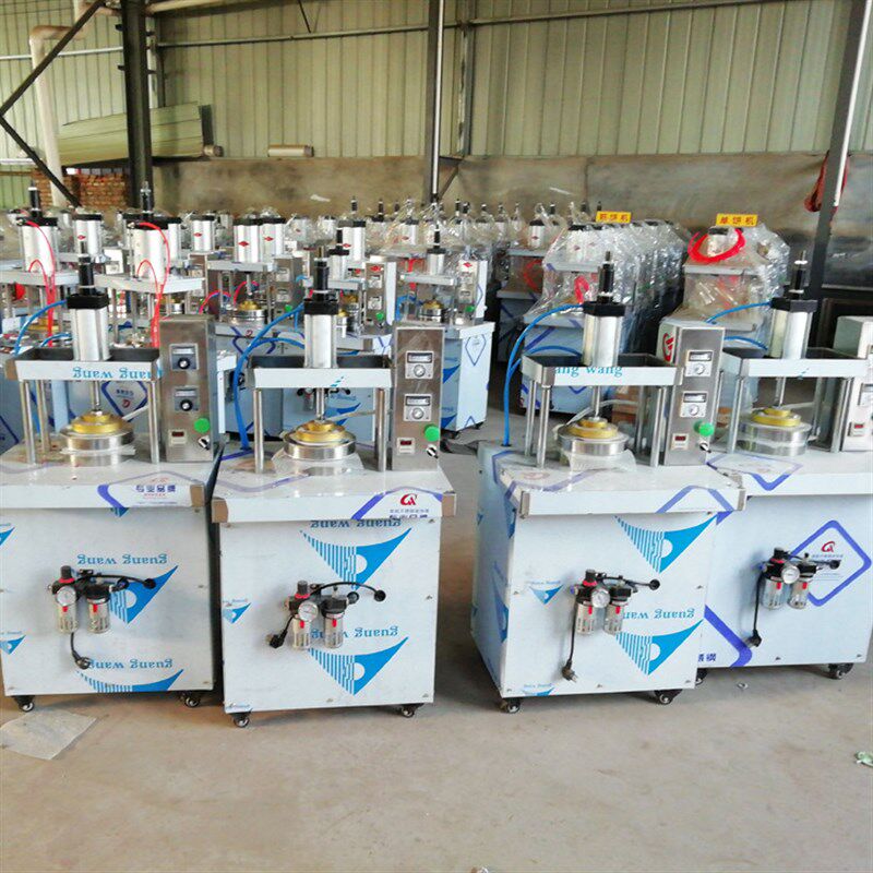 鸡蛋灌饼机 电热烙饼机器 商用全自动油酥饼p机 气动压饼机厂家