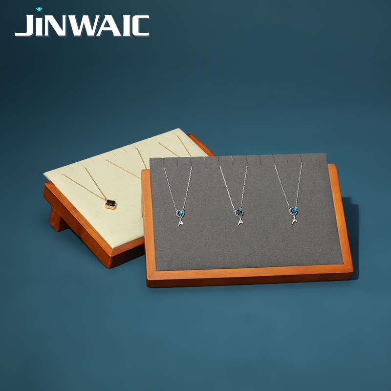 实木项链耳环展示架耳钉陈列板y饰品架首饰收纳摆放置物架珠宝道