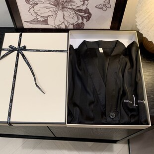 情侣睡衣春秋款冰丝长袖高级感2024年新款男女士冰丝绸家居服套装