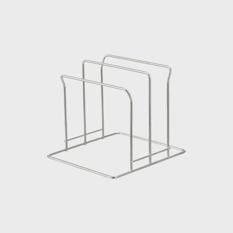 霜山不锈钢砧板架两格宽座厨房置物架锅盖收纳架菜板架案板架