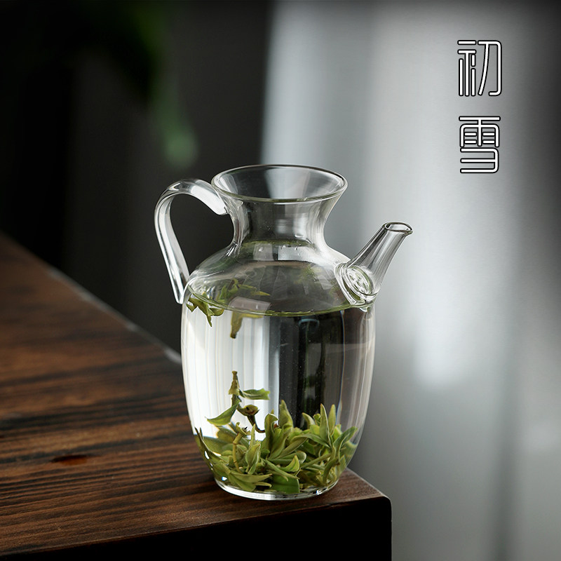 仿宋玻璃壶透明泡绿茶功夫茶具耐热冷泡小茶壶泡茶器家用套装