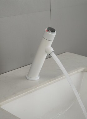 全铜白黑色仿古面盆水龙头冷热洗手间卫生间家用洗手盆洗脸盆龙头