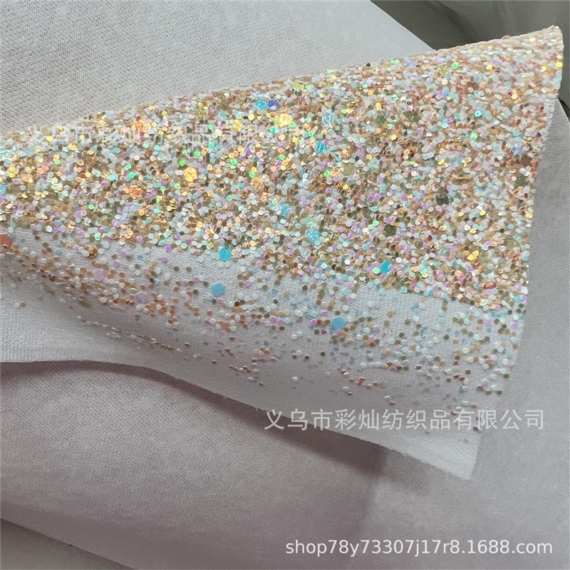 金粉洒金布料撒粉l布 圣诞欧美舞台装头饰饰品玩具面料 金光膜