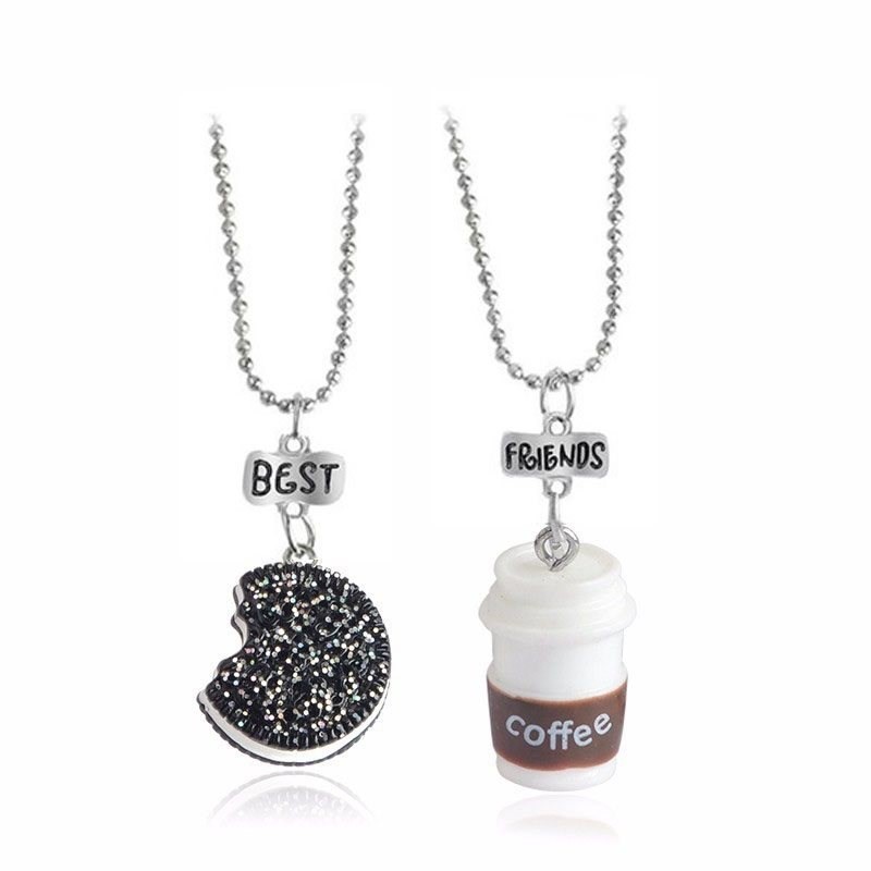 速发Best Friends Couple Pendant Necklace Set Good Jewelry Gi