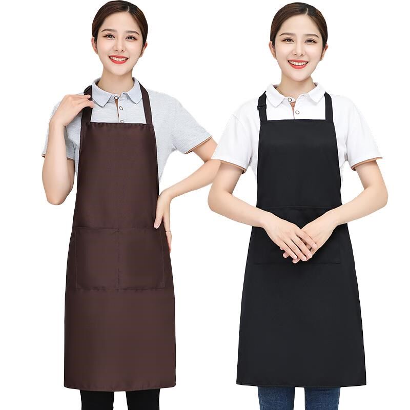 围裙定制logo印字家用厨房工作服餐饮超市挂脖围腰订做男女