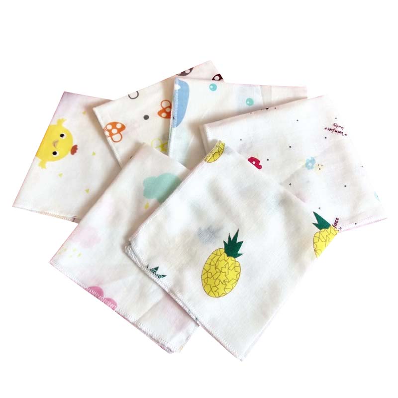 婴儿纯棉口水巾纱布方巾喂奶巾手绢小手帕手绢宝宝洗脸Z面巾薄款