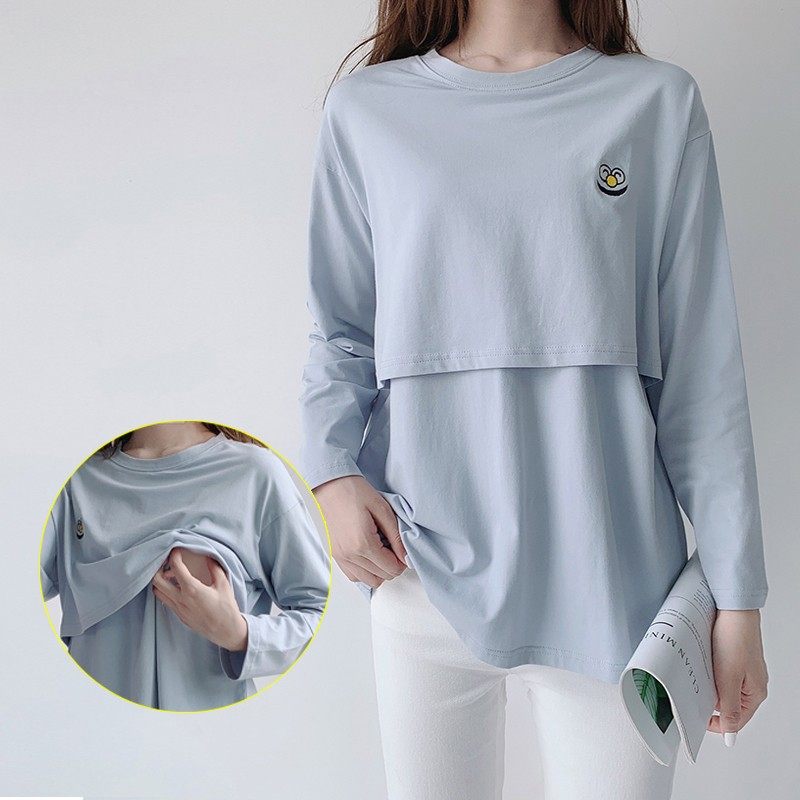 产后睡衣喂奶秋衣月子服宽松春秋季哺乳期上衣外S穿长袖T恤打底衫,孕妇装/孕产妇用品/营养,哺乳衣/月子服,淘宝优惠券,粉丝福利购,淘宝优惠卷
