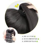 假发女马尾自然可爱真发超轻抓夹式 双马尾M假发片可扎高长辫子神