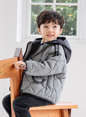 宝宝羽绒服男小童装短款韩版洋x气冬装儿童羽绒服男童1-3-6-8岁