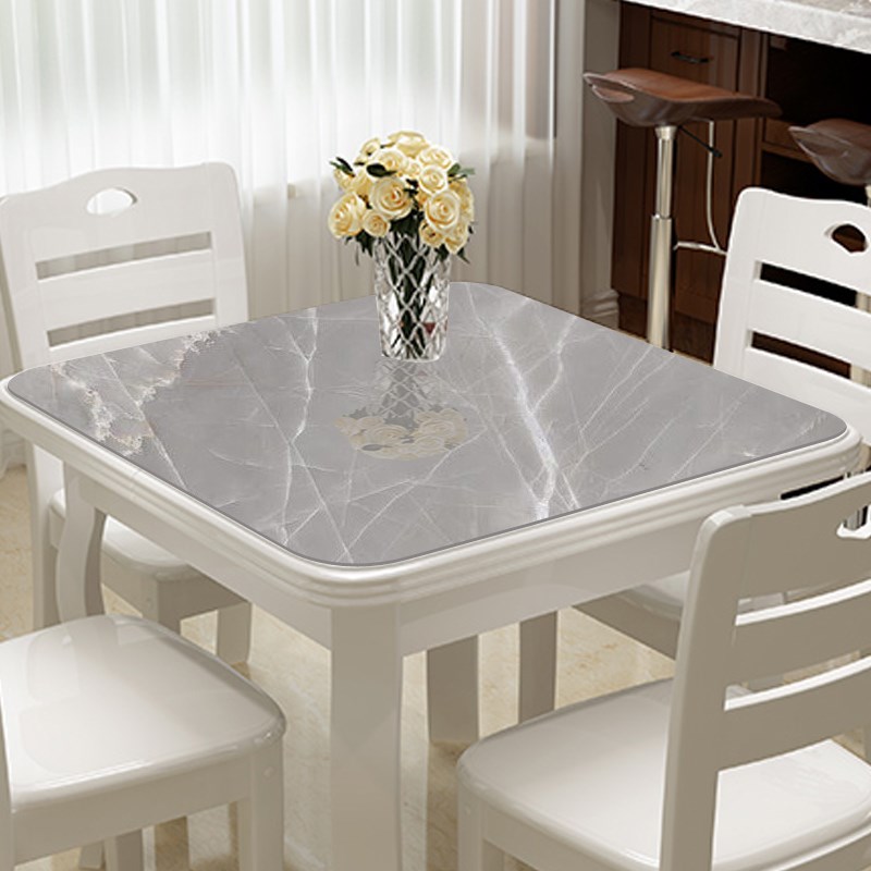 7GWO 八仙桌方桌方形茶几餐桌垫桌布防水防油免洗防烫pXvc软玻璃