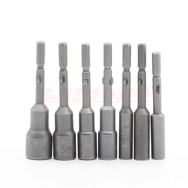 12pcs 801 set Round Shank Power Nut Driver Setter Magnetic H