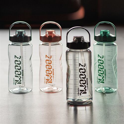 Water Bottle Sport Half Gallon With Straw Handle Mark Fitnes