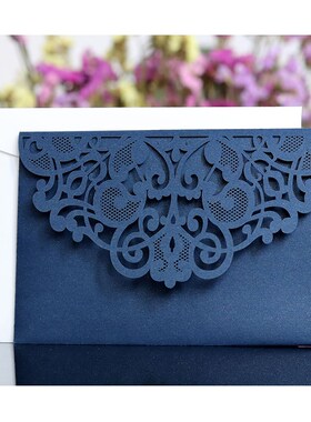 50pcs Elegant Laser Cut Wedding Invitation Card Customize Bu